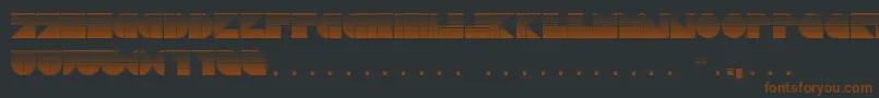 DrebiekExpandedStripes Font – Brown Fonts on Black Background