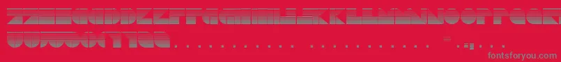 DrebiekExpandedStripes Font – Gray Fonts on Red Background
