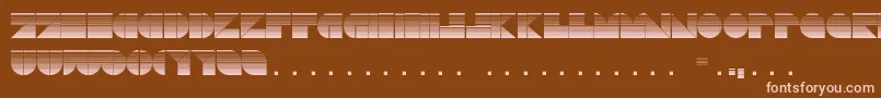 DrebiekExpandedStripes Font – Pink Fonts on Brown Background