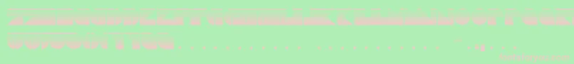 DrebiekExpandedStripes Font – Pink Fonts on Green Background