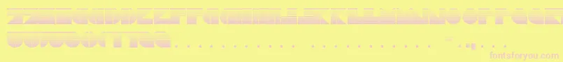 DrebiekExpandedStripes Font – Pink Fonts on Yellow Background