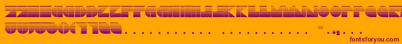 DrebiekExpandedStripes Font – Purple Fonts on Orange Background