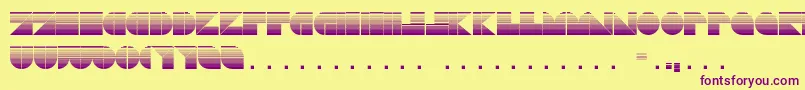 DrebiekExpandedStripes Font – Purple Fonts on Yellow Background