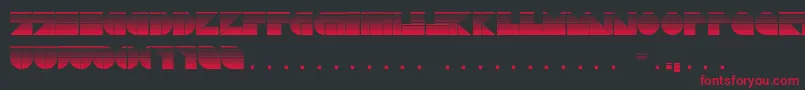 DrebiekExpandedStripes Font – Red Fonts on Black Background