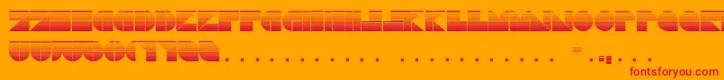 DrebiekExpandedStripes Font – Red Fonts on Orange Background