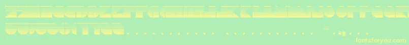 DrebiekExpandedStripes Font – Yellow Fonts on Green Background
