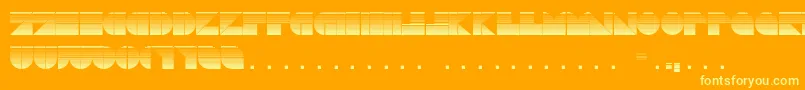 DrebiekExpandedStripes Font – Yellow Fonts on Orange Background