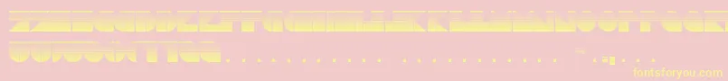 DrebiekExpandedStripes Font – Yellow Fonts on Pink Background
