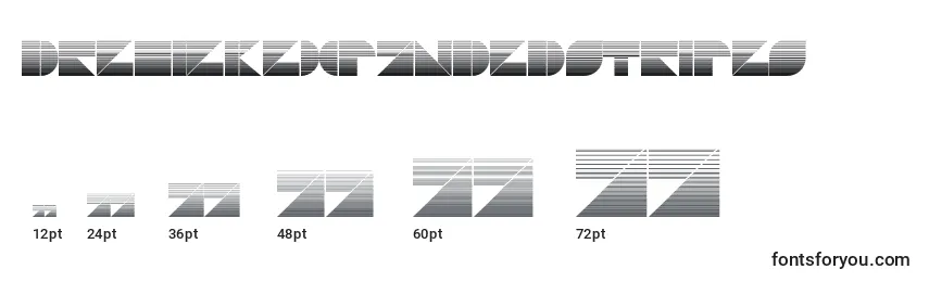 DrebiekExpandedStripes Font Sizes
