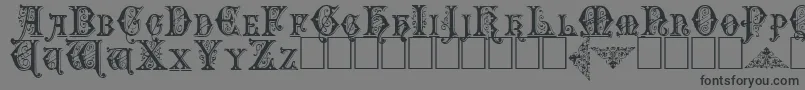 Emporium-Schriftart – Schwarze Schriften auf grauem Hintergrund