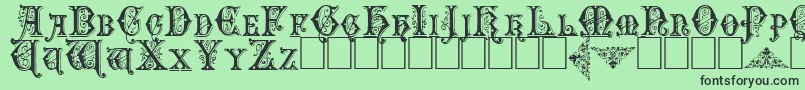 Emporium Font – Black Fonts on Green Background