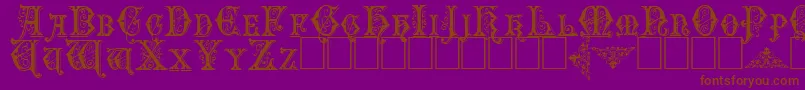 Emporium Font – Brown Fonts on Purple Background