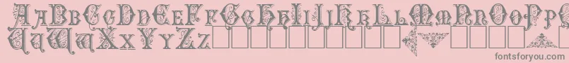 Emporium Font – Gray Fonts on Pink Background