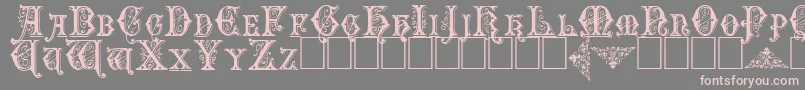 Emporium Font – Pink Fonts on Gray Background