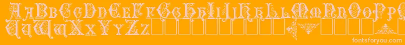 Emporium Font – Pink Fonts on Orange Background
