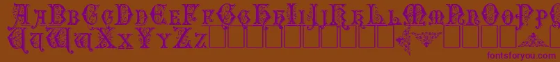 Emporium Font – Purple Fonts on Brown Background
