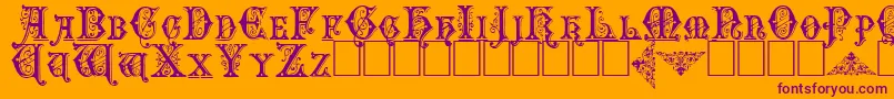 Emporium Font – Purple Fonts on Orange Background