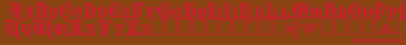 Emporium Font – Red Fonts on Brown Background