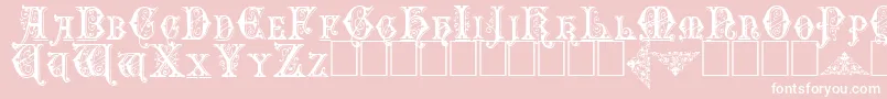 Emporium Font – White Fonts on Pink Background