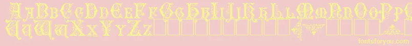 Emporium Font – Yellow Fonts on Pink Background