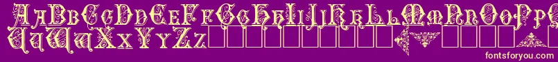 Emporium Font – Yellow Fonts on Purple Background
