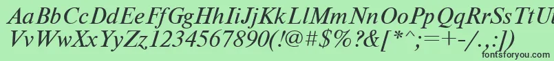 Nwti-fontti – mustat fontit vihreällä taustalla