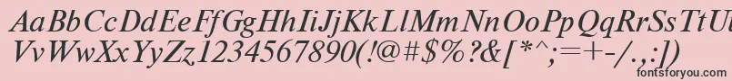 Nwti-Schriftart – Schwarze Schriften auf rosa Hintergrund