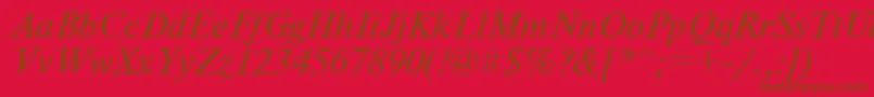 Nwti Font – Brown Fonts on Red Background