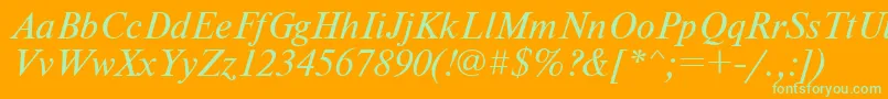 Nwti Font – Green Fonts on Orange Background