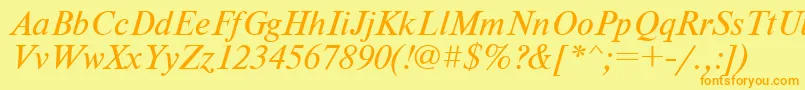 Nwti Font – Orange Fonts on Yellow Background