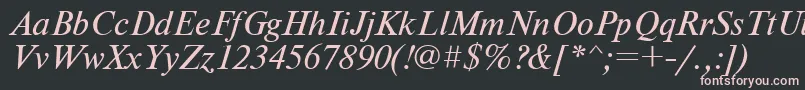 Шрифт Nwti – розовые шрифты на чёрном фоне