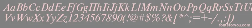 Nwti-fontti – vaaleanpunaiset fontit harmaalla taustalla