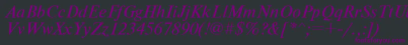 Шрифт Nwti – фиолетовые шрифты на чёрном фоне