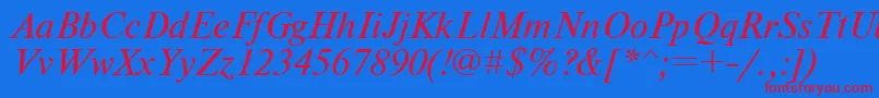 Nwti Font – Red Fonts on Blue Background