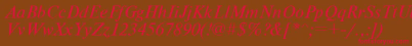 Nwti Font – Red Fonts on Brown Background