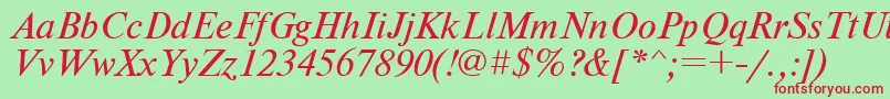 Nwti Font – Red Fonts on Green Background