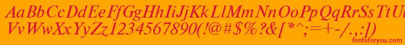 Nwti Font – Red Fonts on Orange Background