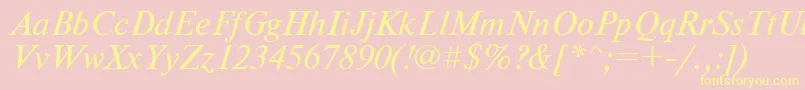 Nwti Font – Yellow Fonts on Pink Background