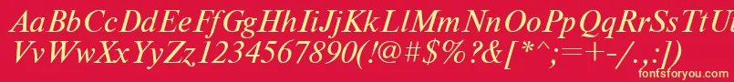 Nwti Font – Yellow Fonts on Red Background