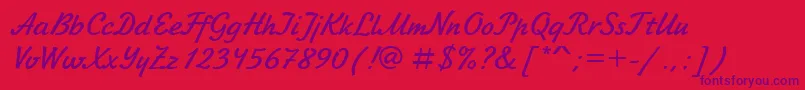 Ukrainianjikharev Font – Purple Fonts on Red Background