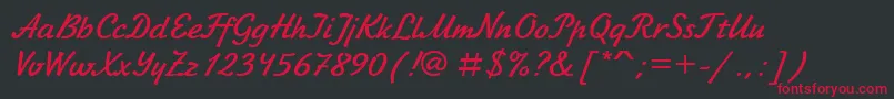 Ukrainianjikharev Font – Red Fonts on Black Background
