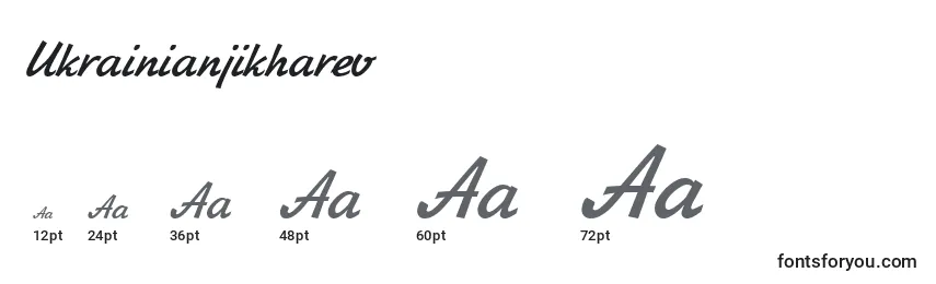Ukrainianjikharev Font Sizes