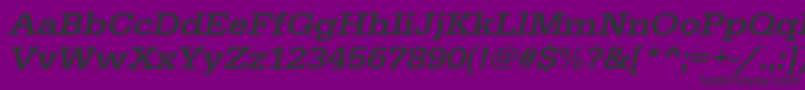 UrwegyptiennetmedextwidOblique Font – Black Fonts on Purple Background