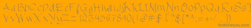 More about Chocolatechips Font Chocolatechips Font – Gray Fonts on Orange Background