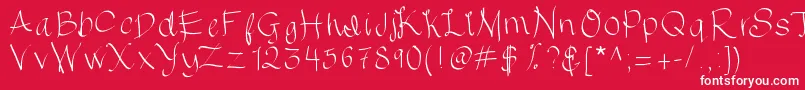 Chocolatechips Font – White Fonts on Red Background