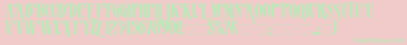 MazamaplainLight Font – Green Fonts on Pink Background