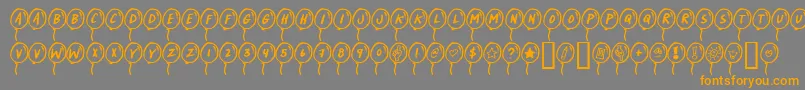 Partb Font – Orange Fonts on Gray Background