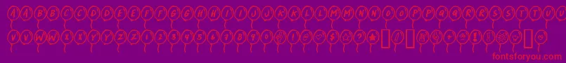 Шрифт Partb – красные шрифты на фиолетовом фоне