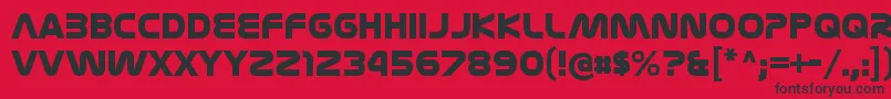 NasalizationhvRegular Font – Black Fonts on Red Background