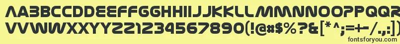 NasalizationhvRegular Font – Black Fonts on Yellow Background